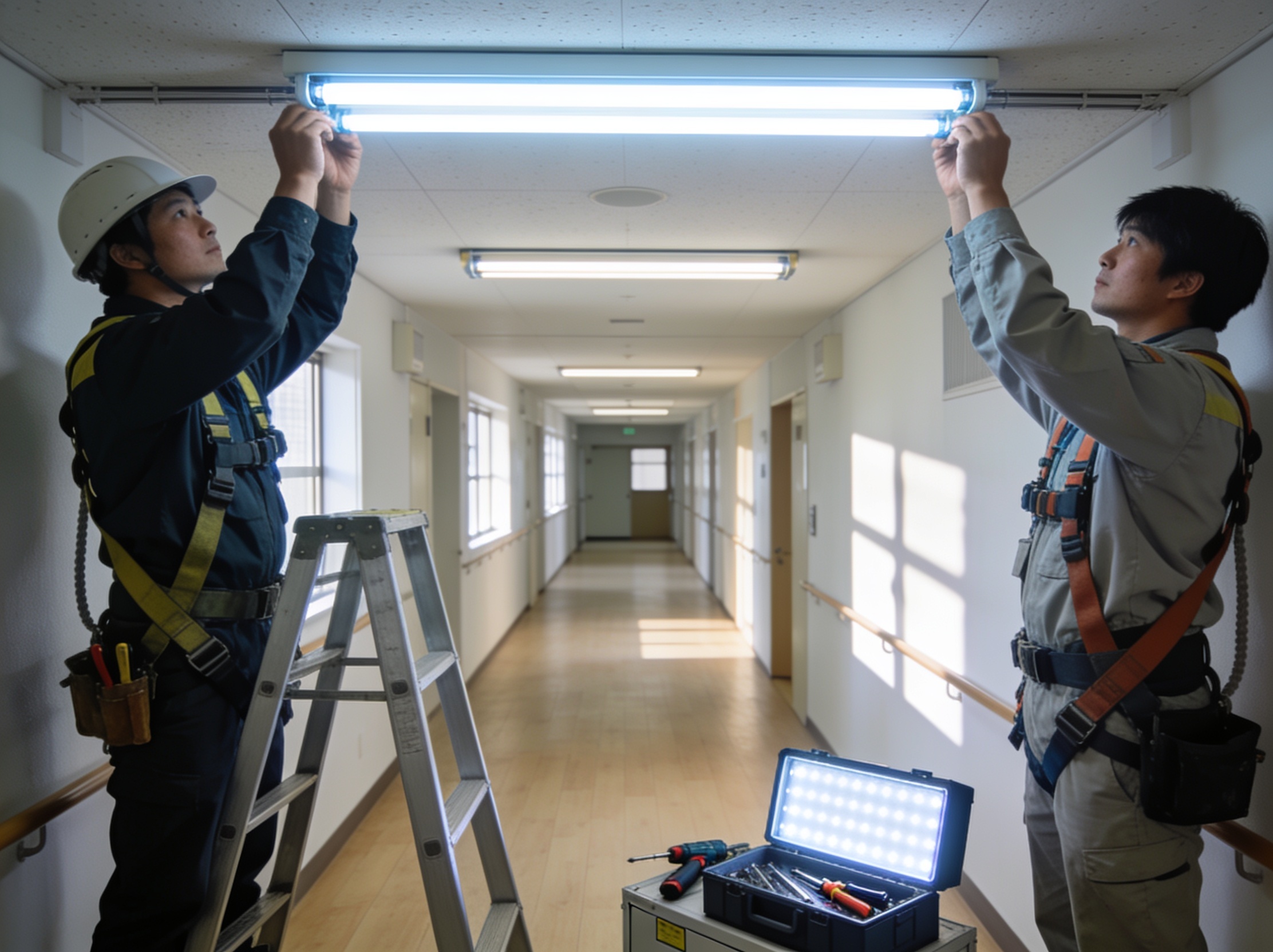 マンション共用部のLED化施工